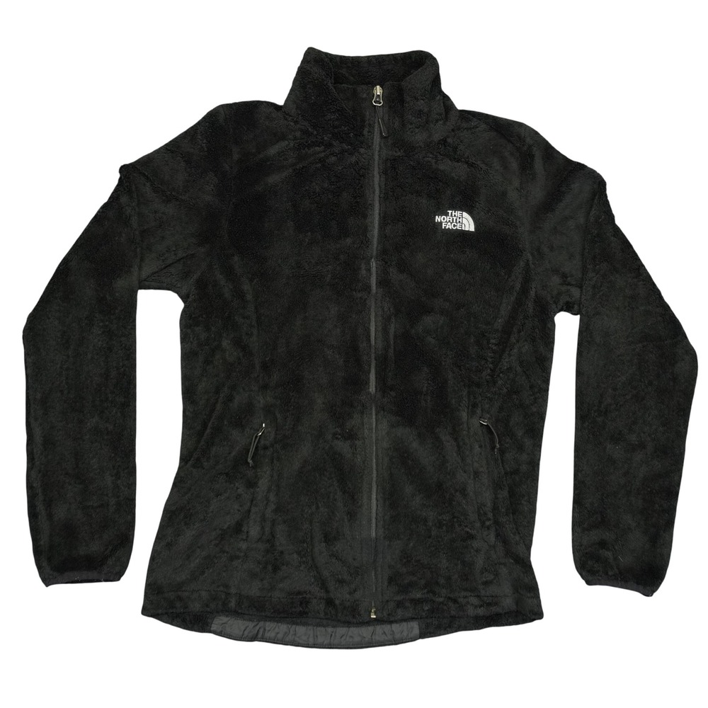 The North Face Osito Fleece Jacket Women Medium Black Full Zip Soft Fuzzy